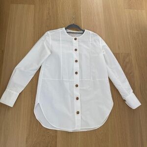 Sezane white button down shirt